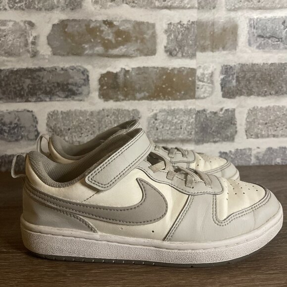 Nike Other - Boy's Nike Court Borough Low 2 – White/Light Smoke Grey (Size 1 Y)